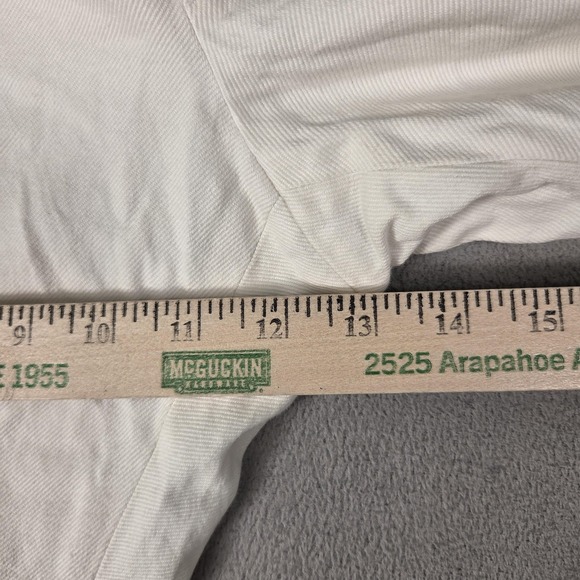 Chino Pants Mens 34x30 White Cotton Convertible Zip Off Made In Italy Straight - Picture 14 of 15